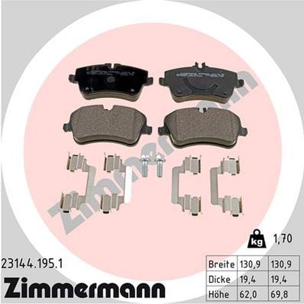 Zimmermann Brake Pad Set, 23144.195.1 23144.195.1 - main